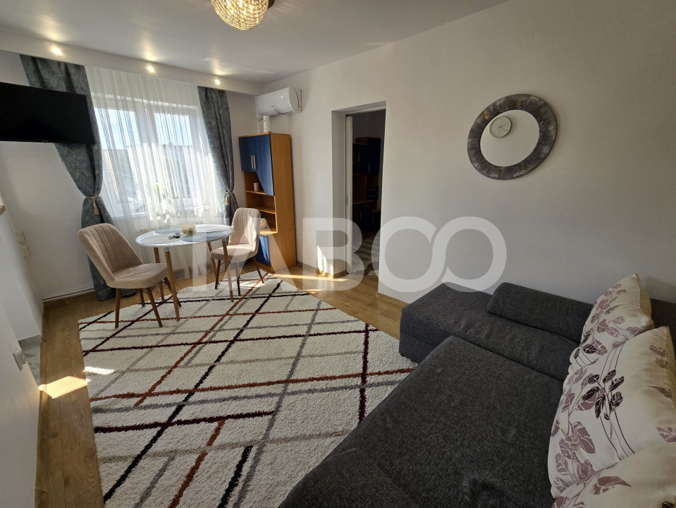 Apartament de vanzare la etaj intermediar renovat mobilat utilat Sibiu