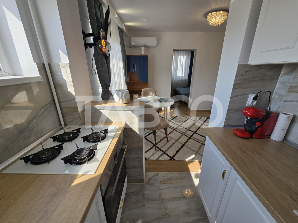 Apartament de vanzare la etaj intermediar renovat mobilat utilat Sibiu