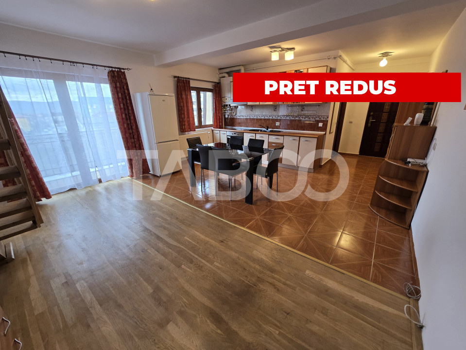Apartament decomandat 106 utili 4 camere 2 bai 2 balcoane Milea Sibiu