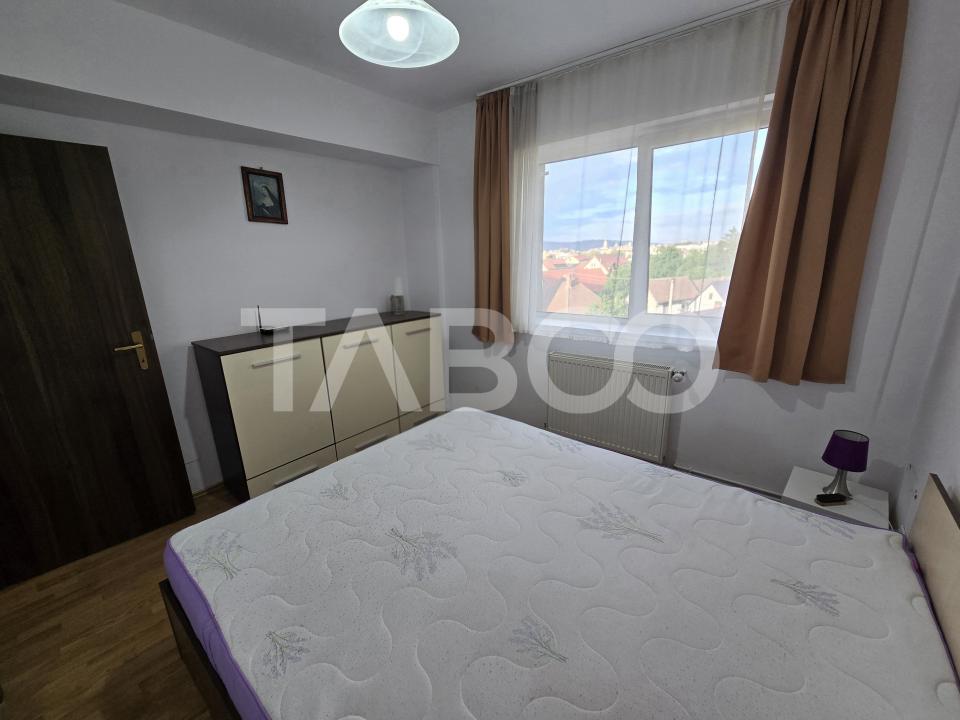 Apartament decomandat 2 camere mobilat etaj 3 cu lift Turnisor Sibiu