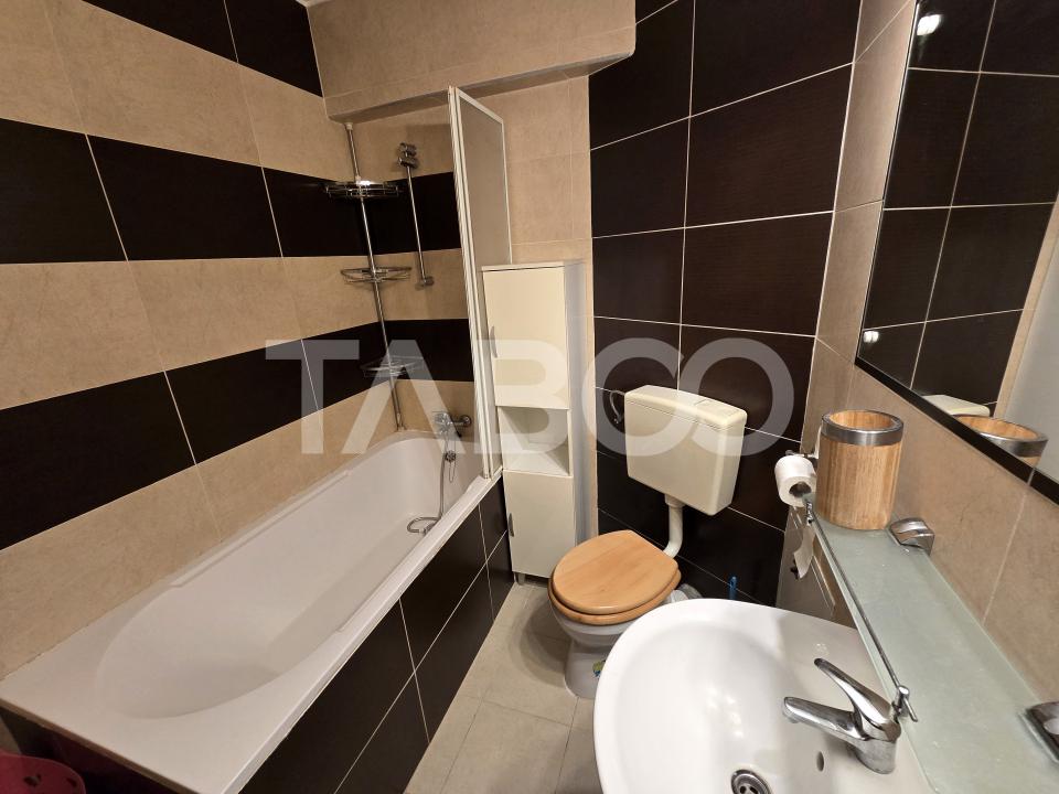 Apartament decomandat 2 camere mobilat etaj 3 cu lift Turnisor Sibiu