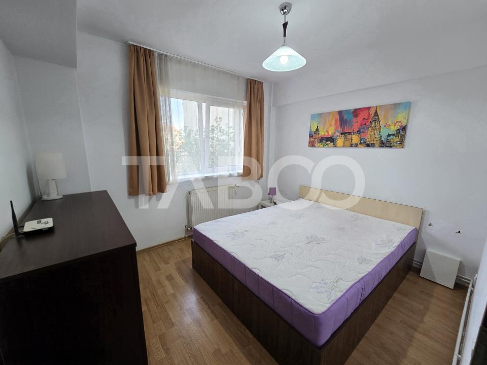 Apartament decomandat 2 camere mobilat etaj 3 cu lift Turnisor Sibiu