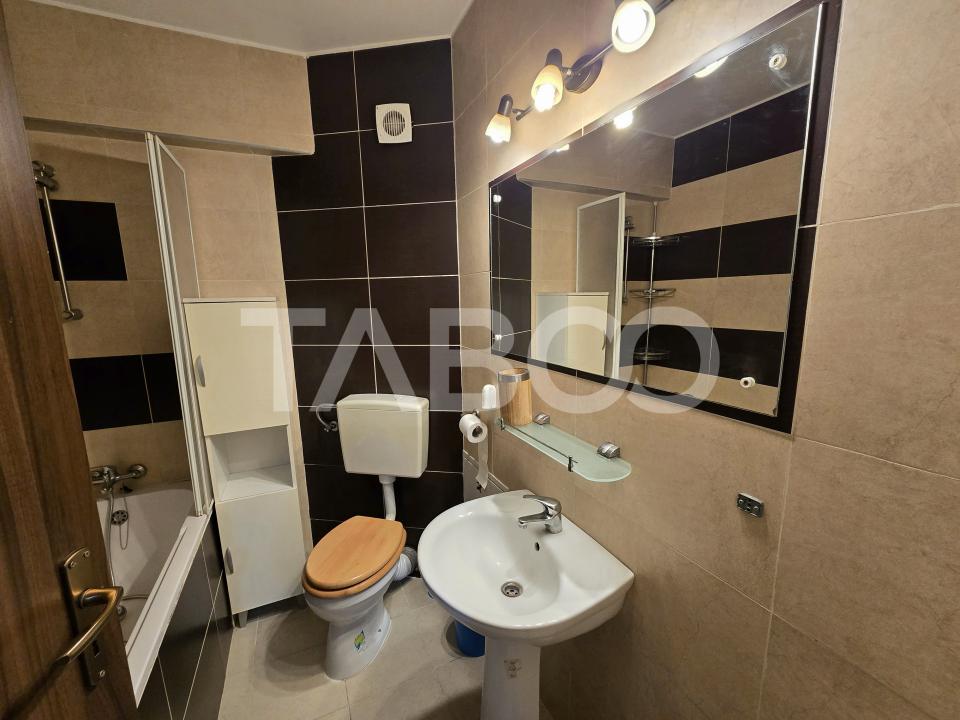 Apartament decomandat 2 camere mobilat etaj 3 cu lift Turnisor Sibiu