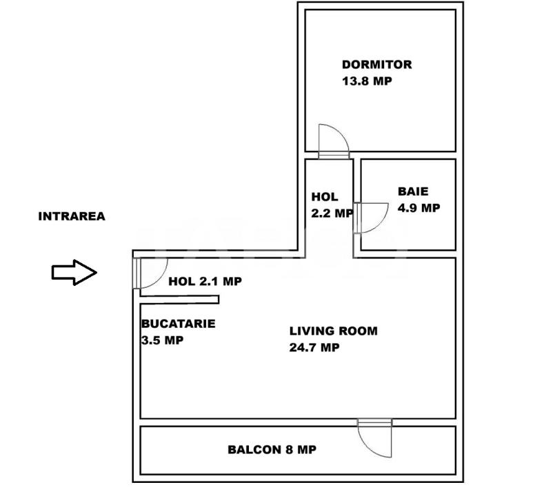 Apartament decomandat 2 camere si balcon Selimbar Brana