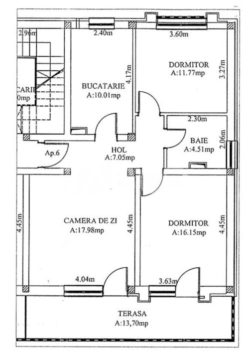 Apartament decomandat 3 camere etaj 2 terasa parcare Selimbar Sibiu
