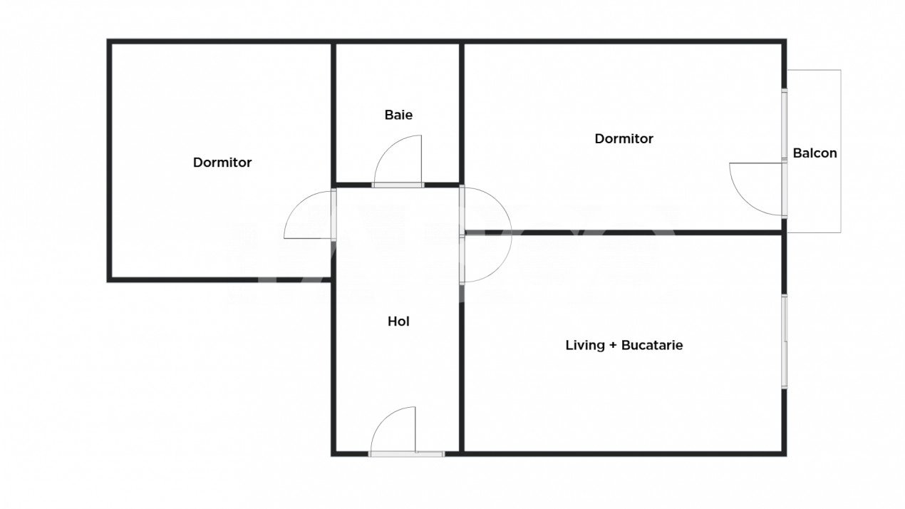 Apartament decomandat 3 camere geam la baie balcon etaj 1 parcare