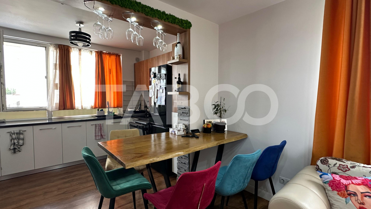 Apartament decomandat 3 camere mobilat utilat zona Arhitectilor Sibiu