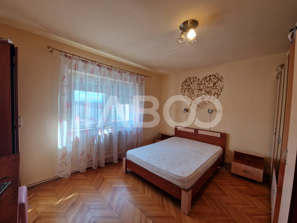 Apartament decomandat de inchiriat 3 camere 2 bai 76mp Terezian Sibiu