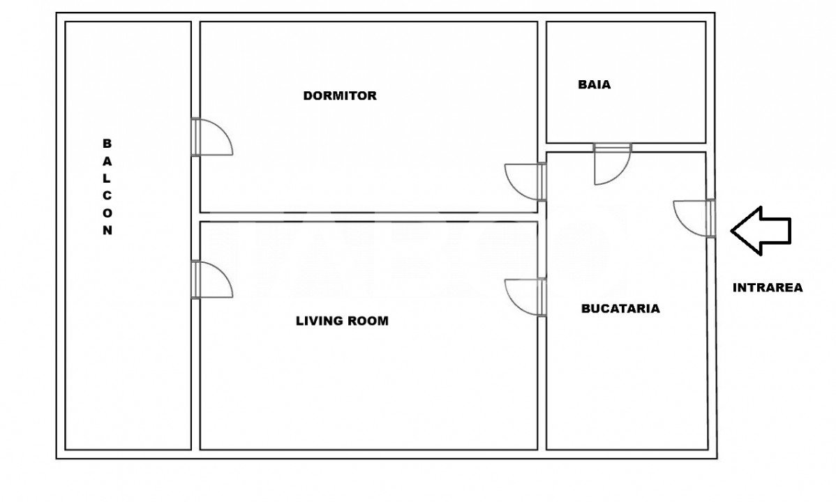 Apartament decomandat de vanzare 2 camere balcon Doamna Stanca