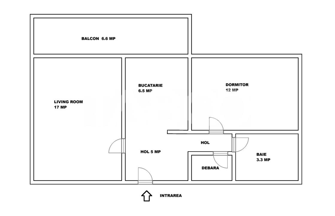 Apartament decomandat de vanzare 2 camere balcon lift Mihai Viteazul 