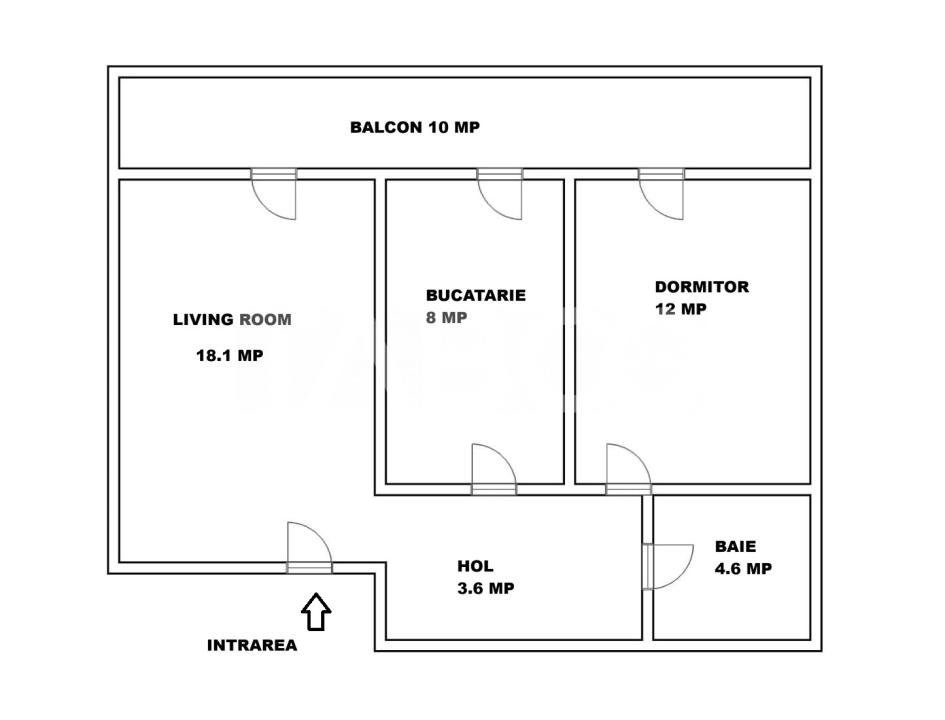 Apartament decomandat de vanzare 2 camere etaj 1 lift balcon bloc nou