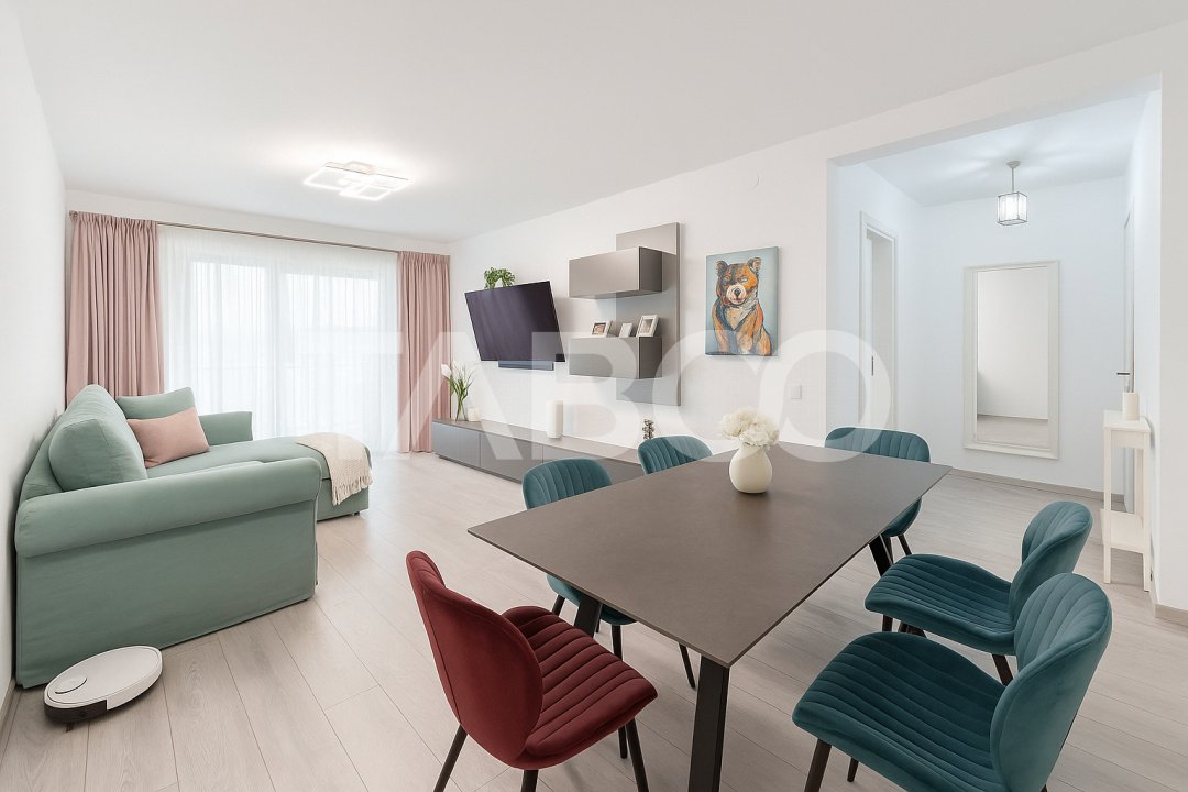 Apartament decomandat de vanzare 3 camere balcon Selimbar Exela