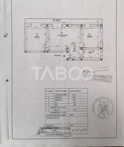 Apartament decomandat de vanzare 3 camere parcare balcon Arhitectilor