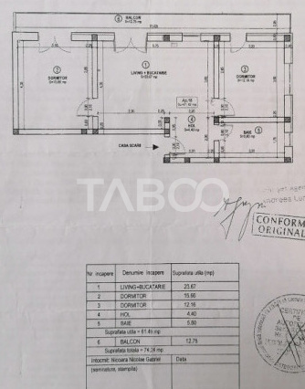 Apartament decomandat de vanzare 3 camere parcare balcon Arhitectilor