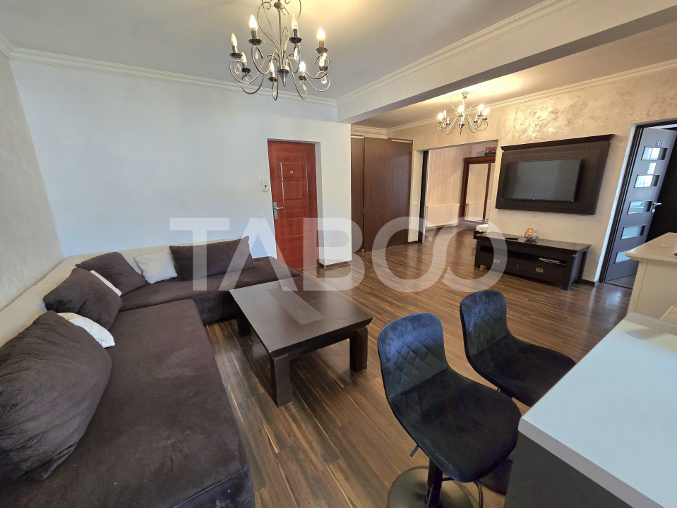 Apartament decomandat de vanzare cu 3 camere mobilat in Turnisor Sibiu