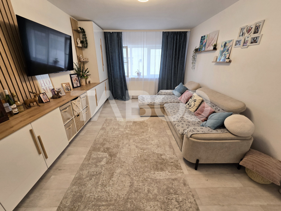 Apartament decomandat de vanzare mobilat pivnita Vasile Aaron Sibiu 