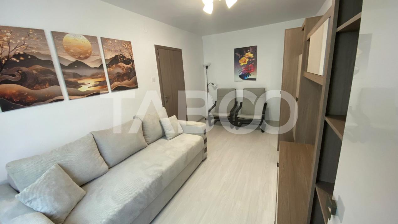 Apartament decomandat mobilat utilat 3 camere 56 mpu balcon 3 mp