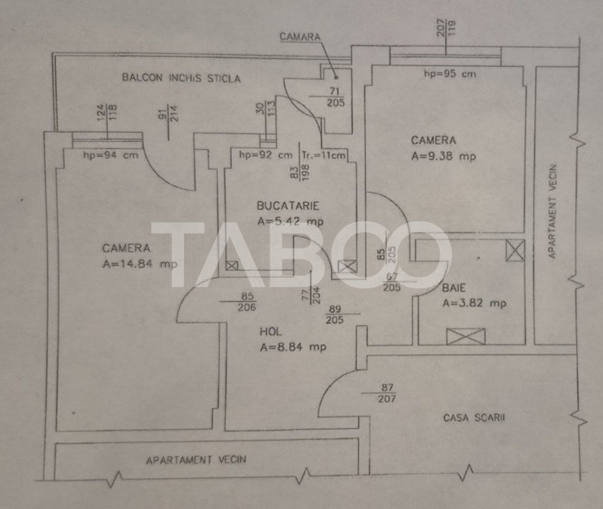 Apartament decomandat renovat mobilat balcon logie Rahovei Sibiu