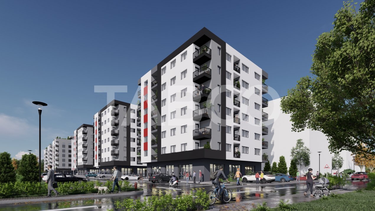 Apartament ETAJ INTERMEDIAR 3 camere 66 mpu balcon zona Doamna Stanca in Sibiu - Doamna Stanca
