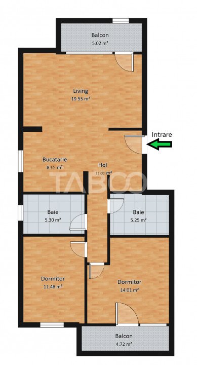 Apartament etajul 1 cu 3 camere decomandate 2 bai 2 balcoane Selimbar