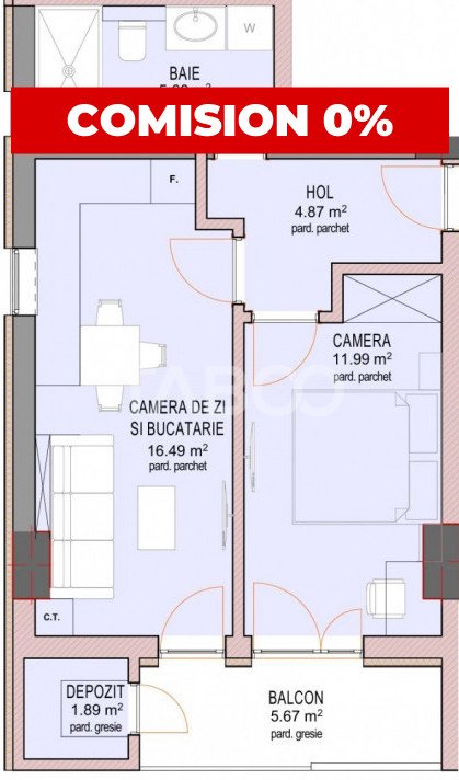 Apartament FARA COMISION 2 camere si balcon etaj 2 Sibiu Dna Stanca in Sibiu - Doamna Stanca