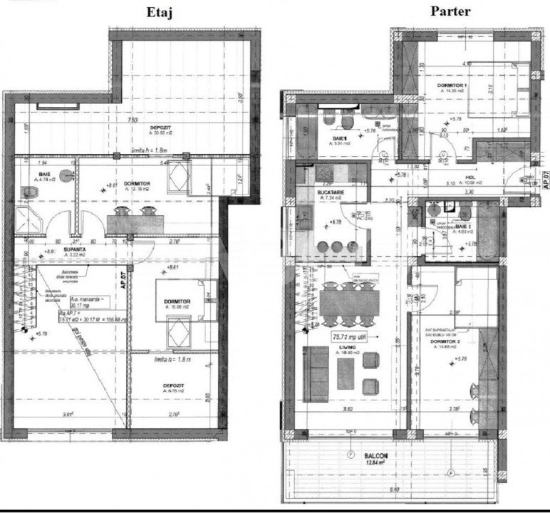 Apartament la cheie 5 camere 3 bai 105 mp balcon loc parcare inclus