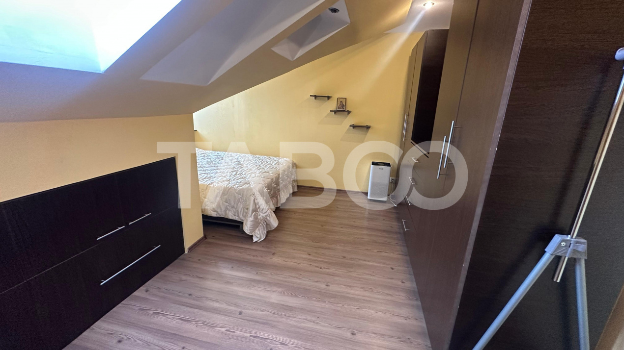 Apartament la mansarda 80 mpu mobilat utilat zona Rahovei Sibiu