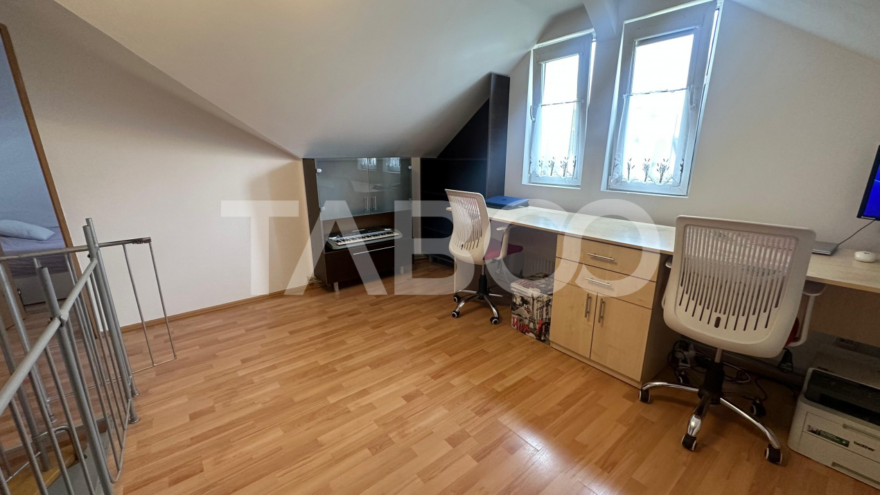 Apartament la mansarda 80 mpu mobilat utilat zona Rahovei Sibiu