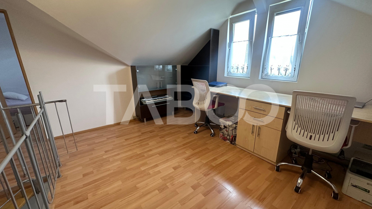 Apartament la mansarda 80 mpu mobilat utilat zona Rahovei Sibiu