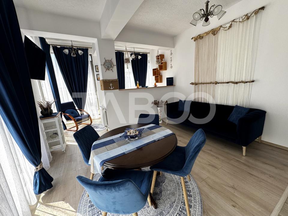 Apartament mobilat si utilat cu 3 camere 2 bai 62 mpu Doamna Stanca