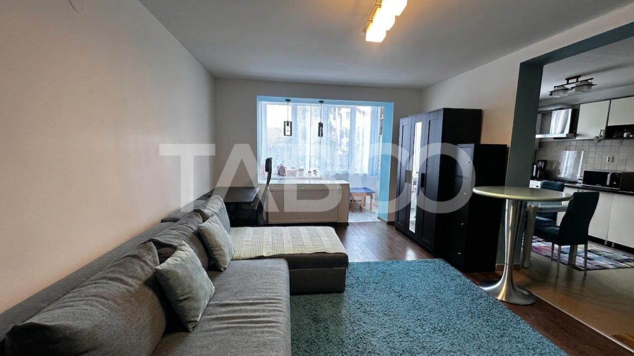 Apartament mobilat utilat 2 camere 2 locuri de parcare Calea Cisnadiei