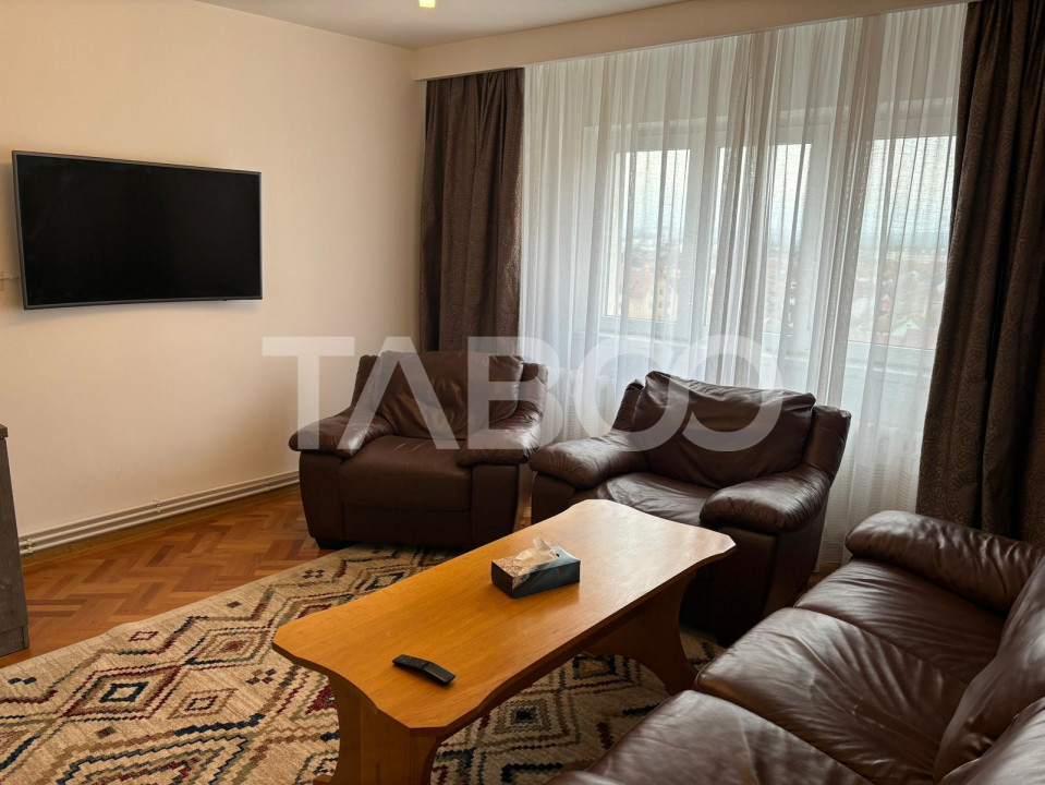 Apartament mobilat utilat 3 camere 2 bai Terezian Sibiu