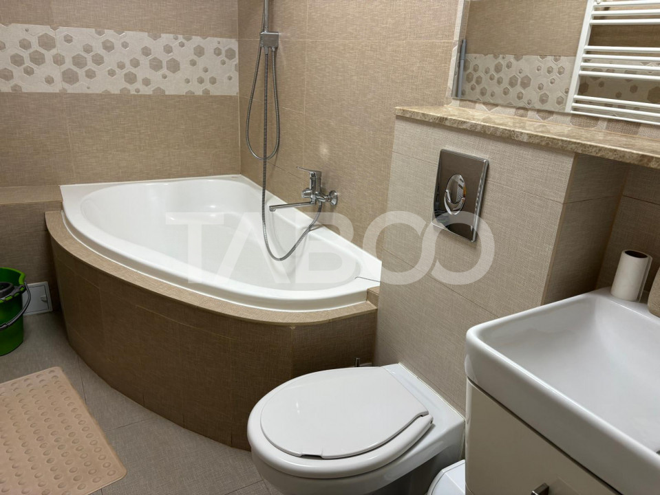 Apartament mobilat utilat 3 camere 2 bai Terezian Sibiu