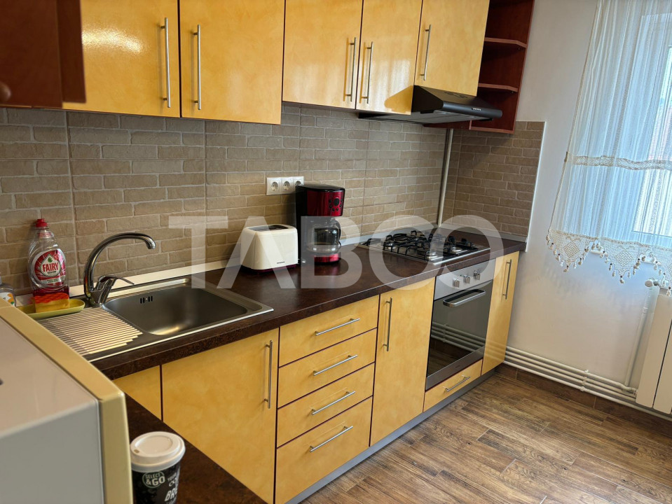 Apartament mobilat utilat 3 camere 2 bai Terezian Sibiu