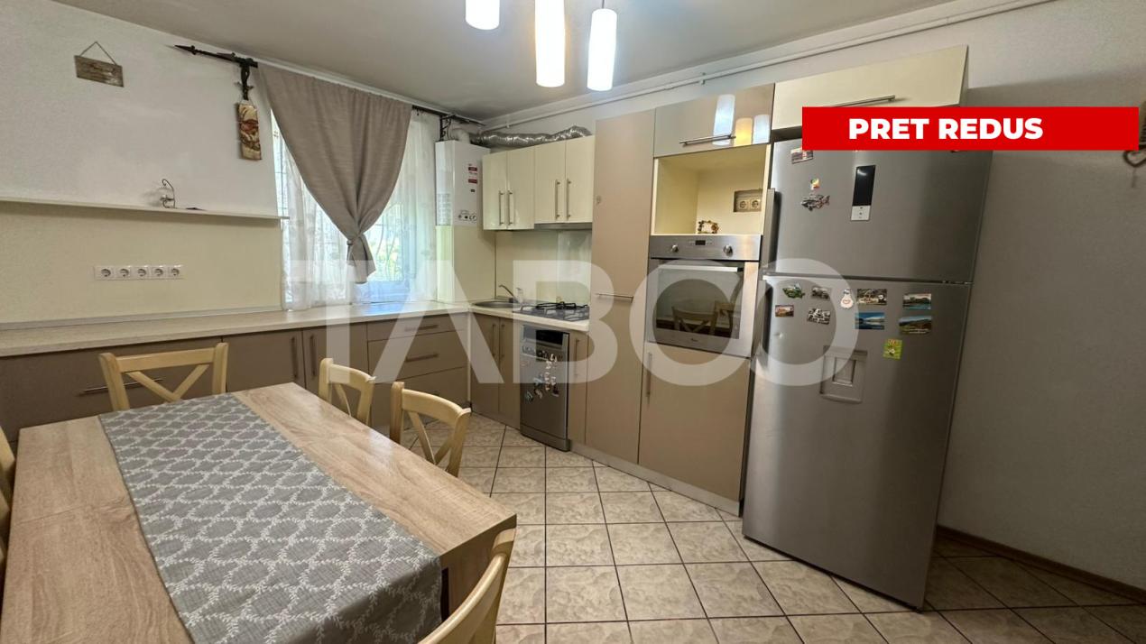 Apartament mobilat utilat 3 camere cu balcon zona Rahovei Sibiu in Sibiu - Rahovei