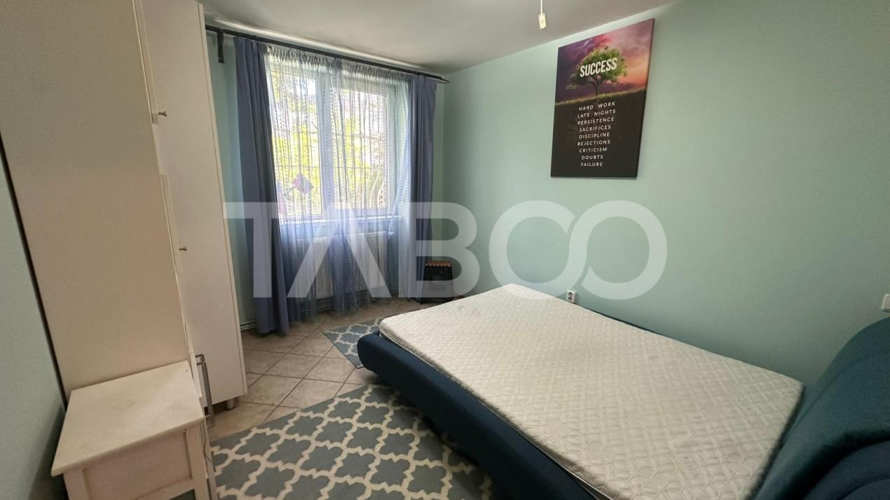 Apartament mobilat utilat 3 camere cu balcon zona Rahovei Sibiu