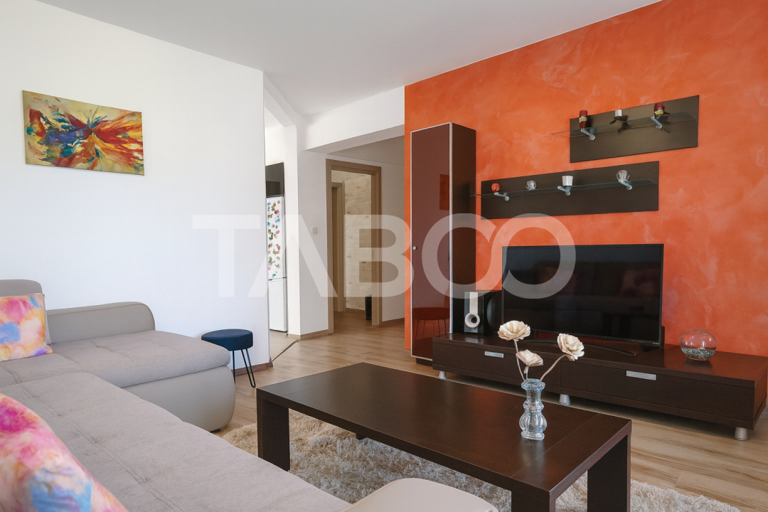Apartament mobilat utilat 63 mpu 3 camere 2 balcoane Selimbar Sibiu