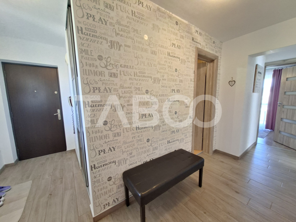 Apartament mobilat utilat 63 mpu 3 camere 2 balcoane Selimbar Sibiu