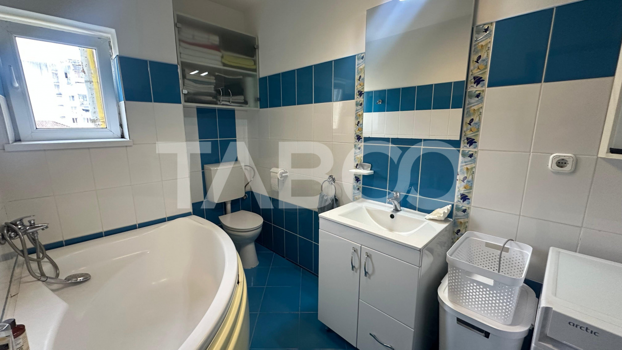 Apartament mobilat utilat 80 mpu la mansarda zona Rahovei Sibiu