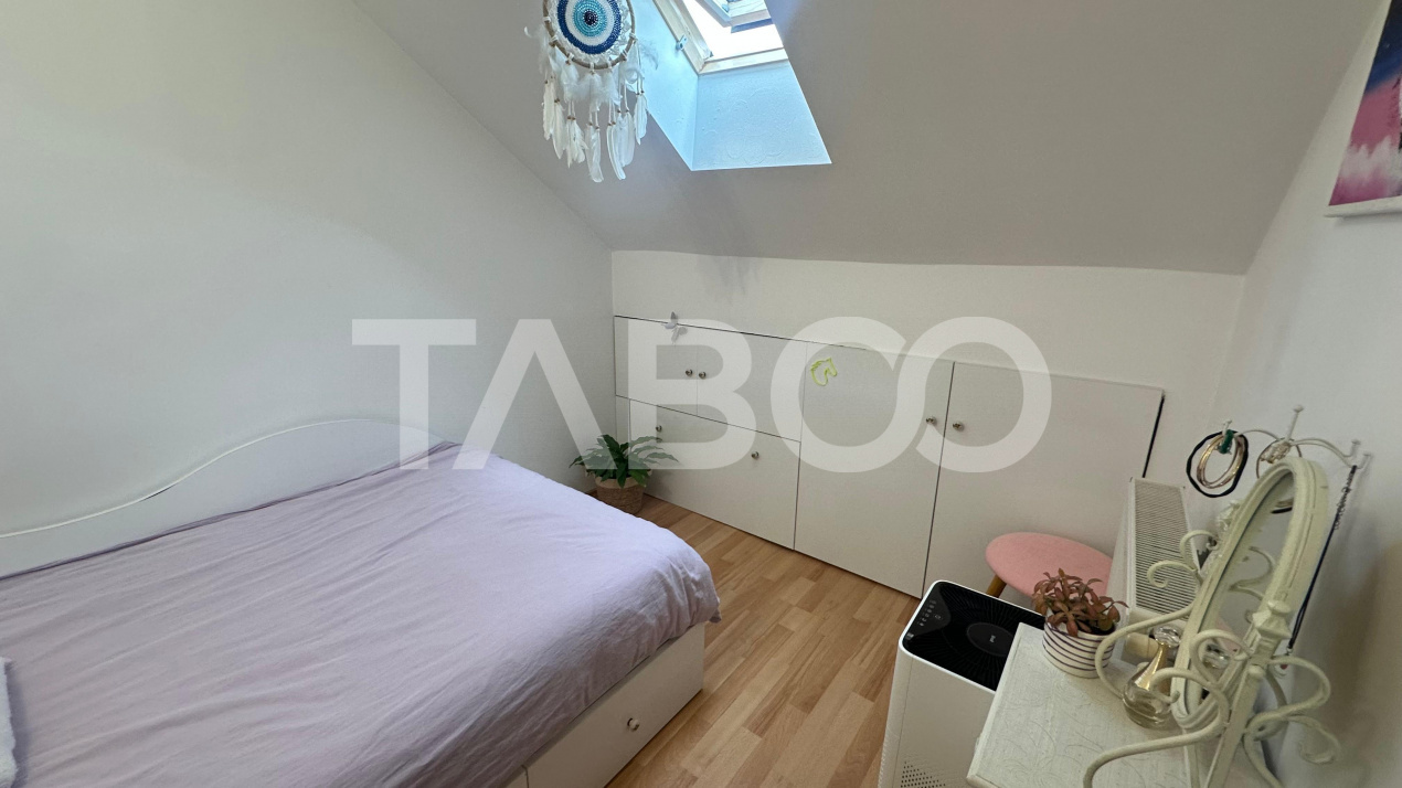 Apartament mobilat utilat 80 mpu la mansarda zona Rahovei Sibiu