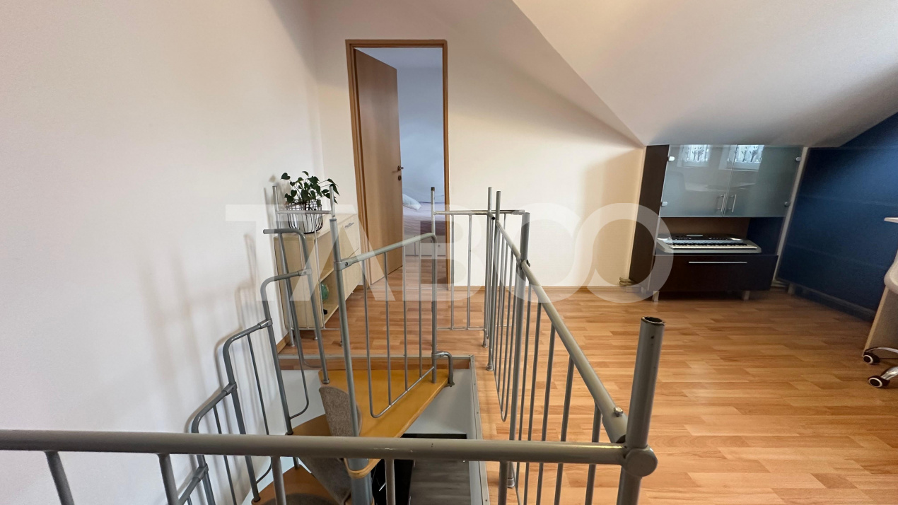 Apartament mobilat utilat 80 mpu la mansarda zona Rahovei Sibiu