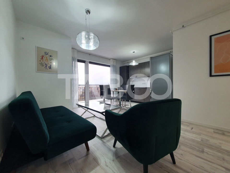 Apartament modern 2 camere 50 mpu etaj 2 bloc cu lift Green Hill Sibiu