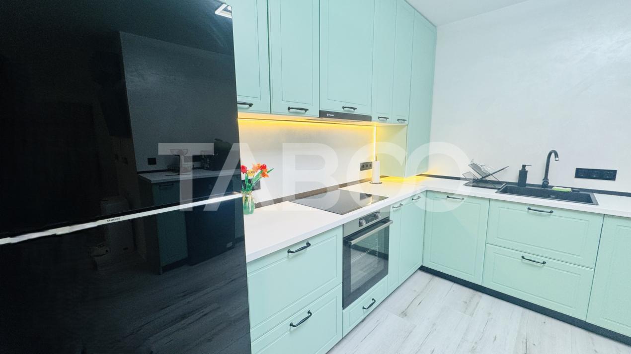 Apartament modern 3 camere de vanzare mobilat utilat 2 locuri parcare
