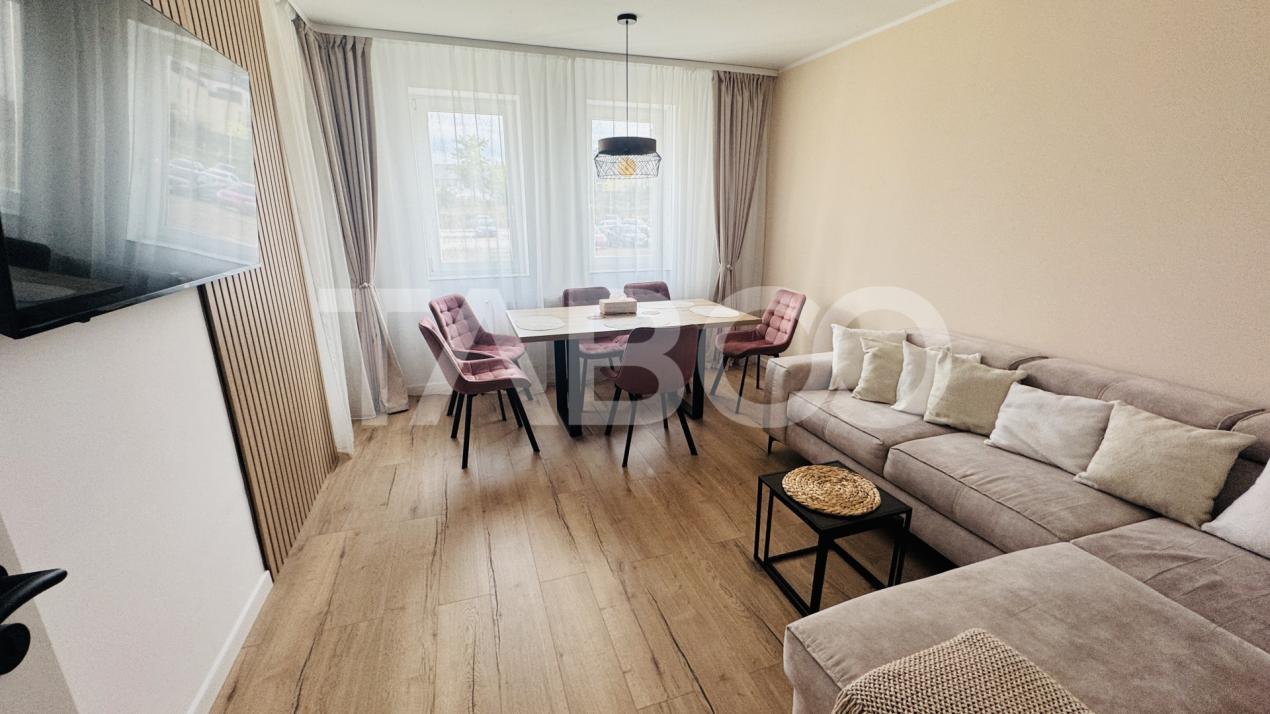 Apartament modern 63mpu 3 camere 2 bai 2 parcari de vanzare Sibiu