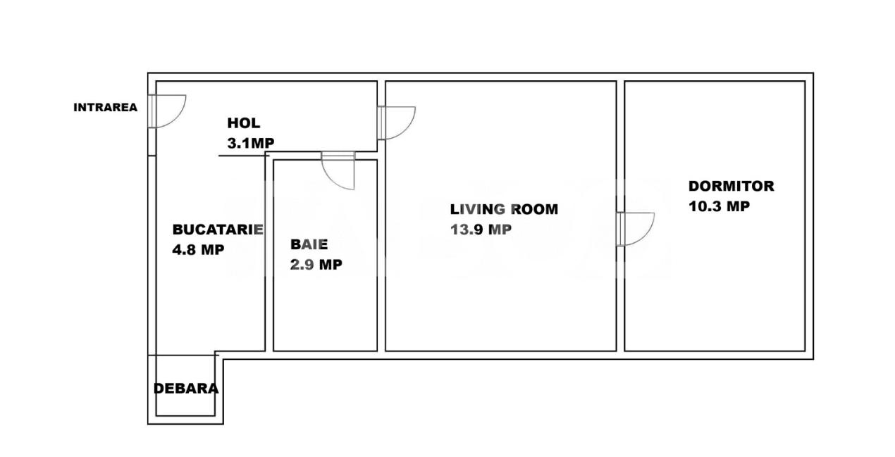 Apartament modern de vanzare 2 camere Pensiunea Korona Mihai viteazul