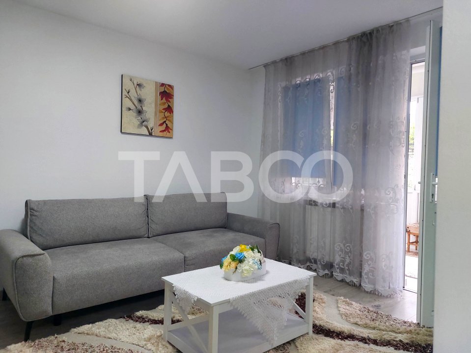 Apartament renovat recent 2 camere parter balcon zona Dioda Sibiu