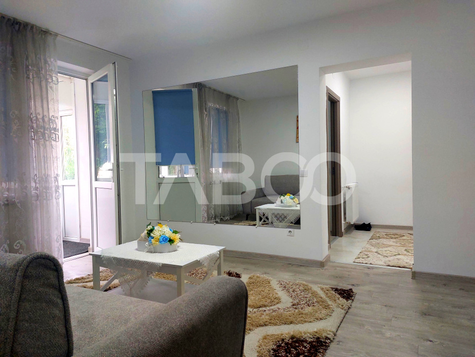 Apartament renovat recent 2 camere parter balcon zona Dioda Sibiu