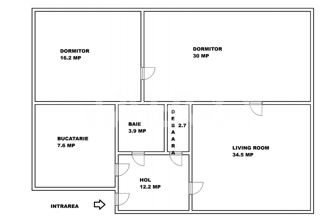 Apartament spatios de vanzare cu 3 camere la etajul 1 in Orasul de Jos