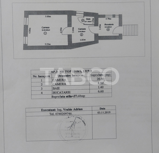 Comision 0-Apartament 2 camere 37mp la casa necesita renovare Cisnadie