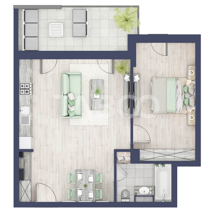 Comision 0 Apartament 2 camere 51 mp utili boxa la subsol Turnisor